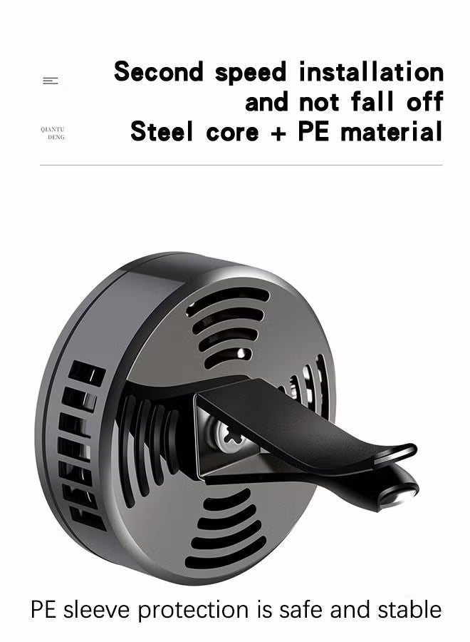 3-Scent Car Aromatherapy Diffuser with LED Clock - Vent Clip Air Freshener Kit,Decorative Fragrance System with Replaceable Slices for Car Interior - view 3